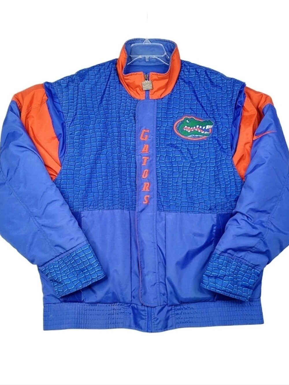 Vintage Nike Florida Gators Gator Skin Scales Print Puffer Jacket Mens XL RARE